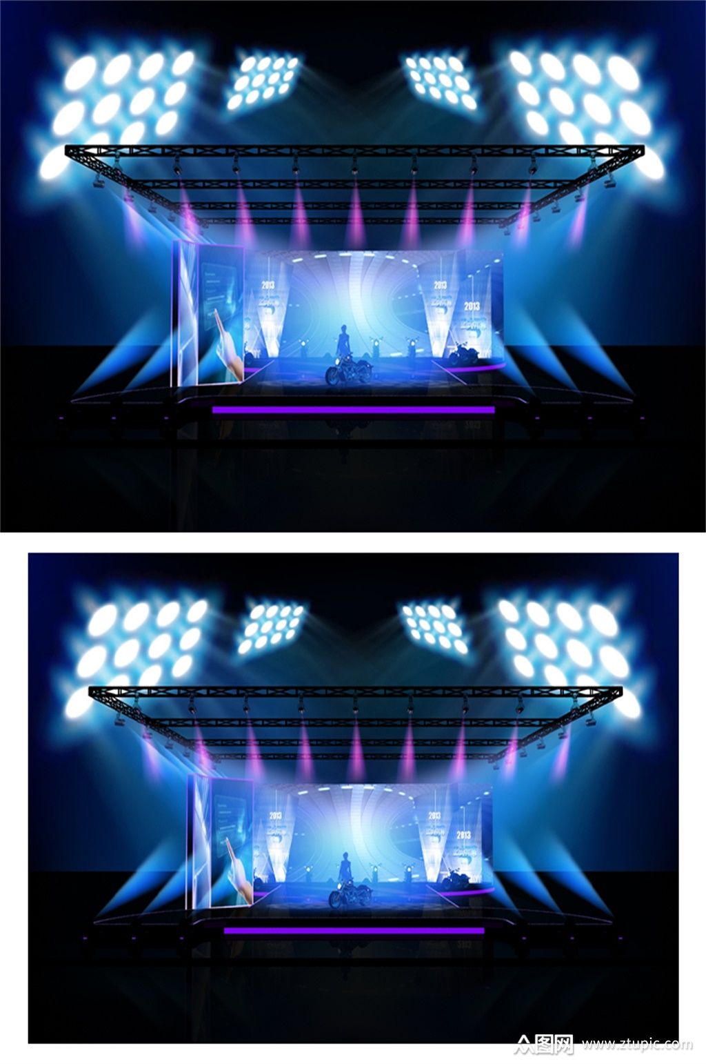 藍(lán)色燈光演唱會(huì)舞臺(tái)的藝術(shù)魅力